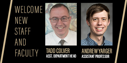 head shots of Tadd Colver, assistant department head, and Drew Yarger, assistant professor, Purdue Statistics Department